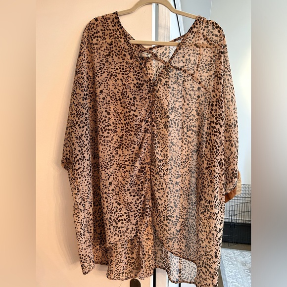 FREE PEOPLE - leopard top - Picture 1 of 3